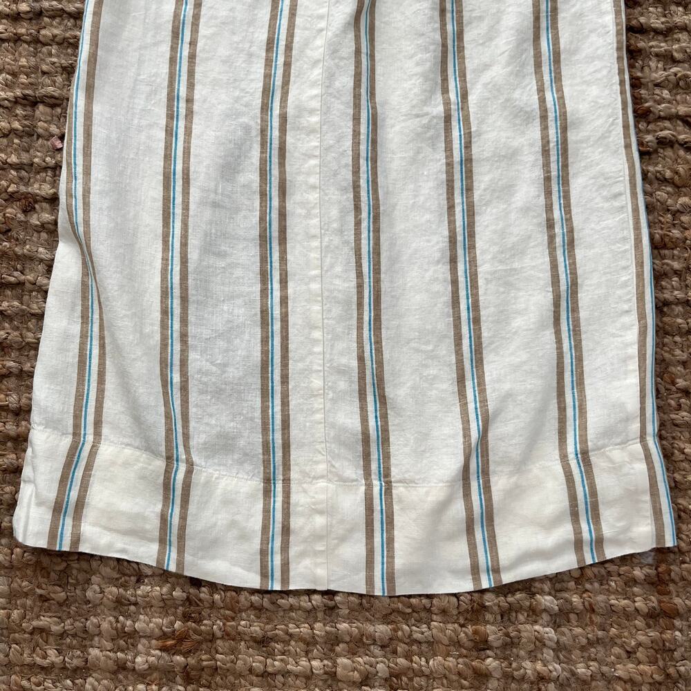 Madewell Column Maxi Skirt 100% Linen Surplus Stripe Size L NWOT Resort Coastal - Picture 8 of 10